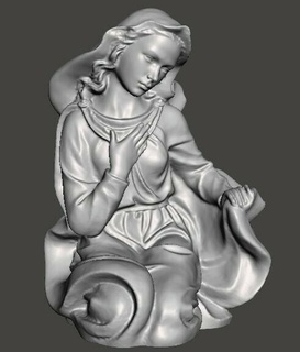 virgem Maria manjedoura virgen março en el manesebre nascimento Natal 3d print model - Mito3D
