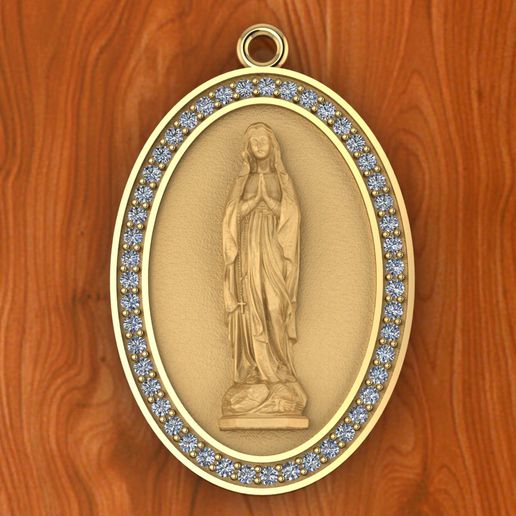 virgin mary medal jewelry jewelry virgin medals virgin mary charms 3D print model - Mito3D