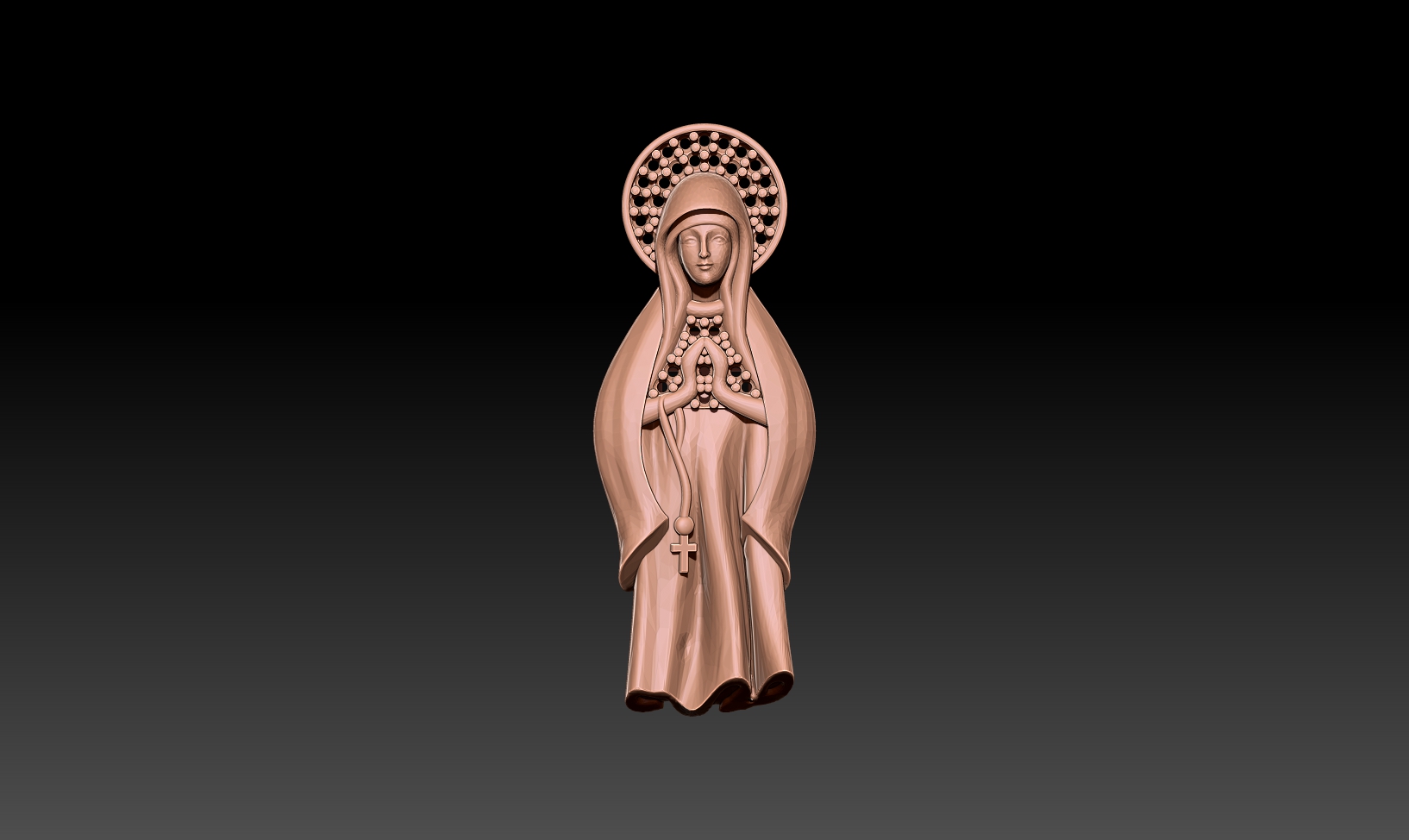 Virgen María collar 3D print model - Mito3D