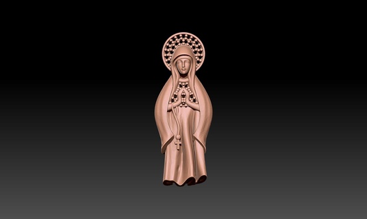 Virgen María collar 3d print model - Mito3D