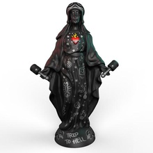 virgin mary trip hell art black luifer vingin sculpture 3d print model - Mito3D