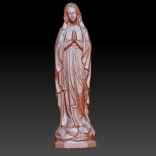 virgin mary art girl woman prayer nun christian printable 3d character god statue sculpture engraving 3d print model - Mito3D