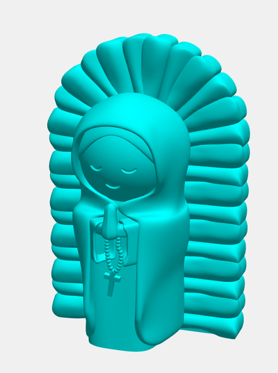 vierge matrice bougie moule 3d print model - Mito3D