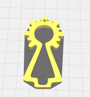 vierge pilier porte clés clé anneaux colliers del batterie 3d print model - Mito3D