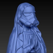 Virgen Stormtrooper guerra Galaxias juego maravilla disney mandaloriano boba Fett vídeo película 3d print model - Mito3D