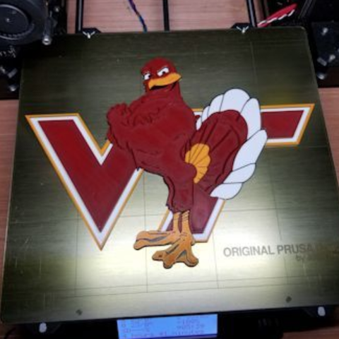 virginia tech logotipo em 4 cores vários faculdade de 3D print model - Mito3D