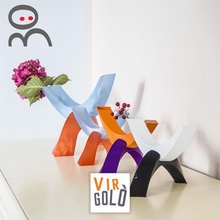 virgol - minimalistic vase home multicolor vaso bicolor minimaistic minimalismo stile design arredamento d'interno 3d print model - Mito3D