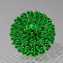 virus ball - more dense various 3d print model - Mito3D