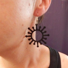 virus earrings jewelry earring jewerly 3d print model - Mito3D