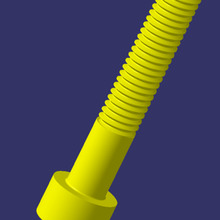 vis chc m6 longueur 25 100 screw length tool screws 3d print model - Mito3D