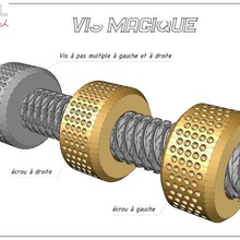 vis magique ferramenta &eacute crous quincaillerie parafuso partes 3d print model - Mito3D