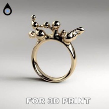 ring akışkanlığı jewelry magic jewellery decorative fashion silver platinum accessory style 3dprint gold printing new stl 3d print model - Mito3D