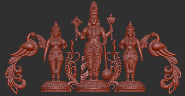 Vishnuji laxité padmavati Vishnu 3d print model - Mito3D