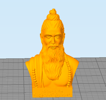 vishwamitra rishi statua uomo saggio Dio poeta scrittori antico 3d print model - Mito3D