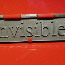 visible invisible bandera juego juguete accesorios 3d print model - Mito3D
