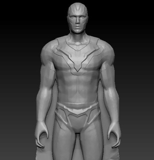 vision avengers marvel character figure 3d print model - Mito3D