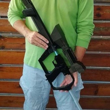 visitors laser sniper rifle 80s blaster fillamentum gun props series shooting tv ultimaker v 3d print model - Mito3D