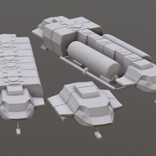 visiteurs Starships transport pétrolier pack imprimable chasseurs ciel extraterrestre invasion espace vaisseau spatial 3d print model - Mito3D