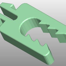 boné de pala clipes 5mm espessura ferramenta pac viseira 3d print model - Mito3D