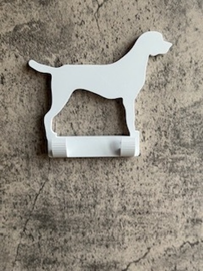 viszla cane piombo gancio stl file parete montare amanti unico 3d print model - Mito3D