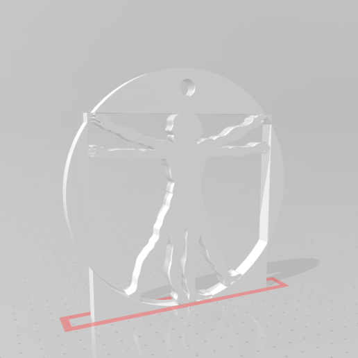 vitruvian adam Leonardo Vinci Sanat gadget 3D print model - Mito3D