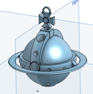 vivienne Westwood vovó esfera leve joalheria 3d print model - Mito3D