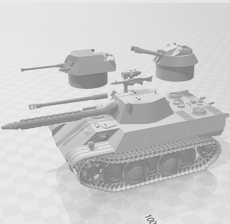 vk1602 leopard light tank dust warfare 1947 tactics dustified axis ww2 wwii weird war 2 ii 3d print model - Mito3D