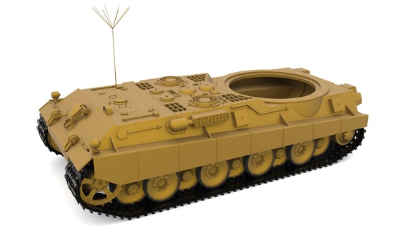 vk 7501 k hull vk7501k h-80 tank german superheavy 128 kwk pak fg 1300 irnv 3d print model - Mito3D
