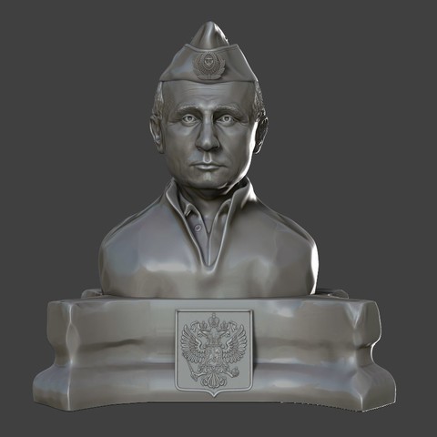 vladimir putin various character zbrush 3d bust president art 3D print model - Mito3D