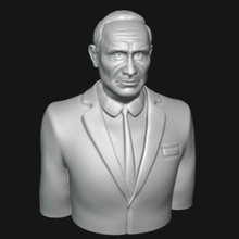 vladimir putin bust 3d printable model president politics art figure statue sculpture head face person human miniature miniatures decoration 3d print model - Mito3D