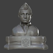 vladimir poutine divers caractère zbrush 3d le buste président l'art 3d print model - Mito3D