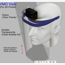 vmo visor - 3d-printed protective coronavirus covid-19 various face shield faceshield gopro protection safety visera 3d print model - Mito3D