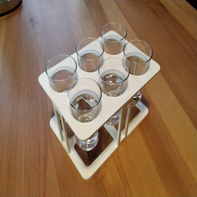 vodka colpi bicchiere titolare supporto cucina cenare 3d print model - Mito3D
