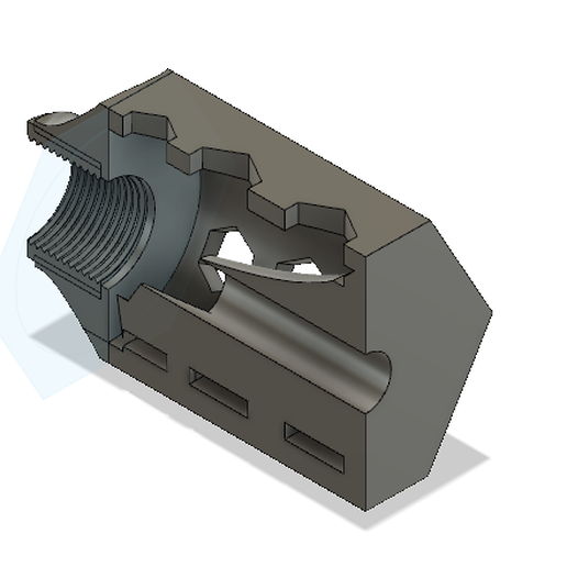 void muzzle device package gun 22lr 223 556mm ar15 10 22 flash suppressor 3D print model - Mito3D