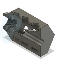 vacío bozal dispositivo paquete pistola 22lr 223 556mm ar15 10 22 destello supresor 3d print model - Mito3D