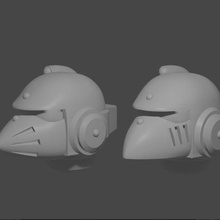 void trooper helmets warhammer 40k 30k 28mm miniatures primaris 3d print model - Mito3D