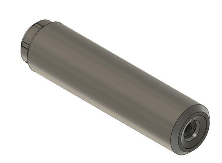 vacío susurro 9mm silenciador metal hilo insertar supresor 3d print model - Mito3D