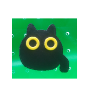 chat vide épingle boucle d'oreille effrayant Halloween noir néant 3d print model - Mito3D