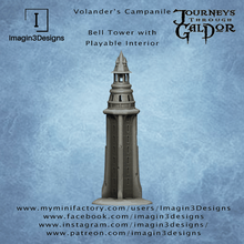 volander's campanile - bell tower playable interior 3d print model - Mito3D