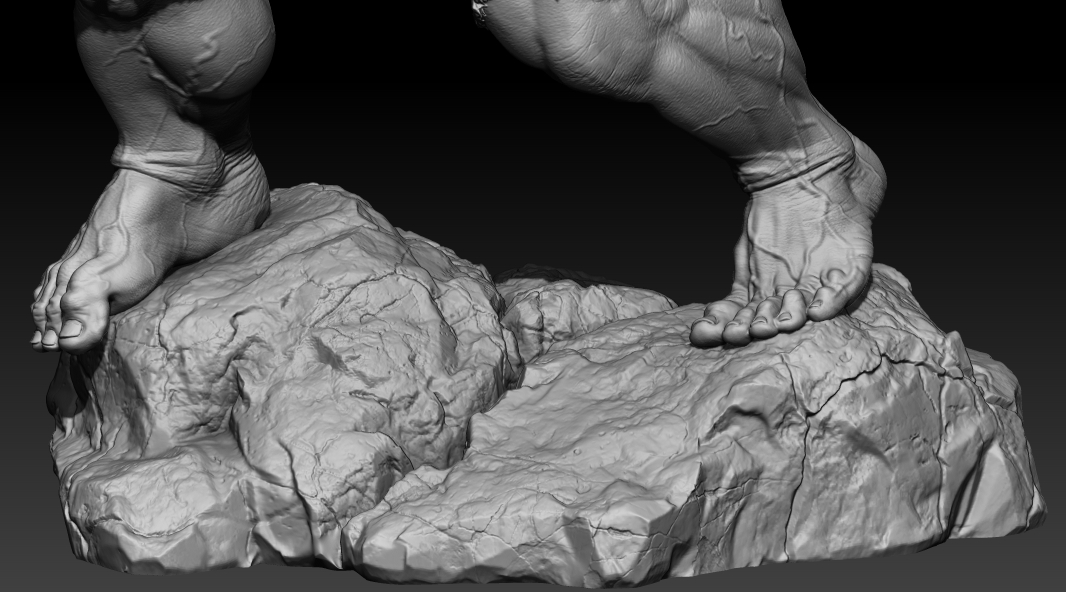 vulcânico rochoso base diorama Rocha 3D print model - Mito3D