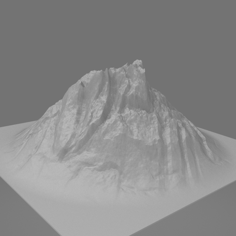 volcano landscape mountain tarrain art game model peak everest 3D print model - Mito3D