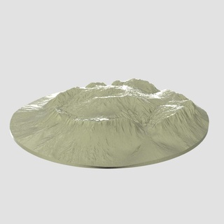 volcán paisaje 3 montaña terreno Arte juego modelo pico Everest 3d print model - Mito3D