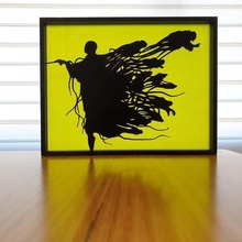 voldemort Dissennatore Harry vasaio silhouette arte Potter canottaggio opera d'arte ornamento regalo facile 3d print model - Mito3D