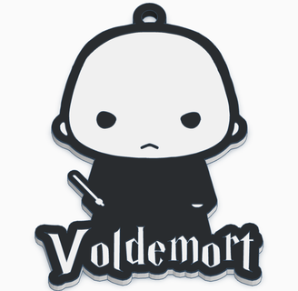 voldemort keychain Jewelry voldemort dark lord keychain harry potter evil fanatic saga personality details design 3d printing stl collectible gift fun 3d printer magic fantasy  3d print model - Mito3D