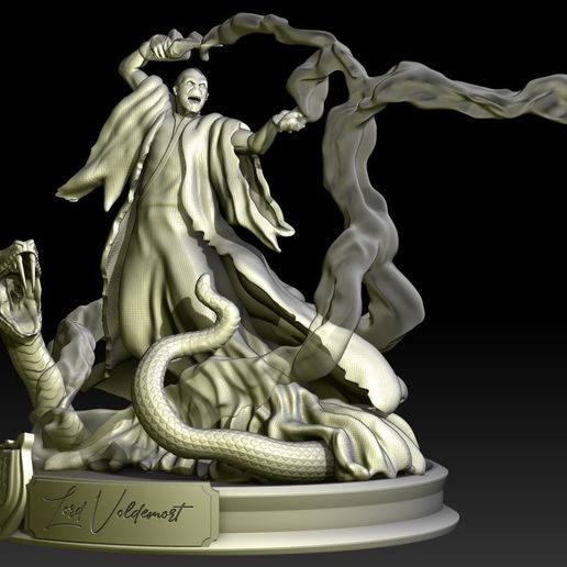 voldemort my discord 3d print model art figurines miniatures 3dprinting wand movie edvige owl magic potter harry lord 3D print model - Mito3D