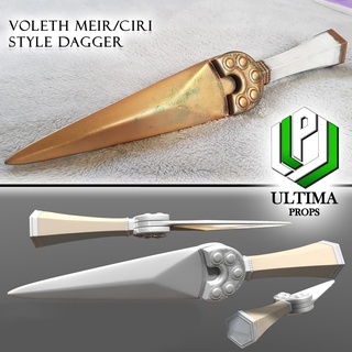voleth meir ciri knife dagger accessories blades witcher curse cirilla witch prop replica 3d print model - Mito3D