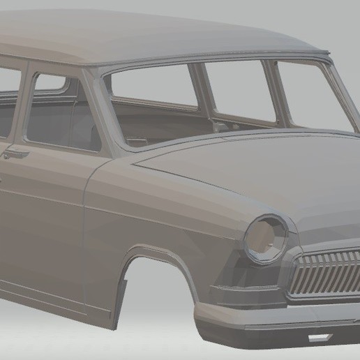 gaz volga m22 imprimible cuerpo del coche juego ranura scalextric tamiya rc 3D print model - Mito3D