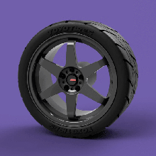 volk te37 estilo escala modelo rueda conjunto 17 18 borde neumático 3d impresión Sla resina coche vehiculo Vorstein vfn 512 3d print model - Mito3D