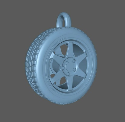 volk te37 wheel mirror ornament rim car jdm tire keychain accessories germany 3d print model - Mito3D