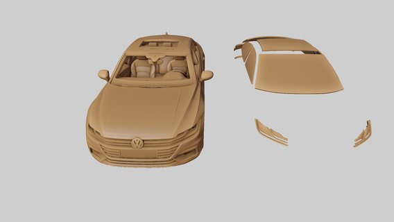 Volkswagen arteon polo comercio viento fastback sportback línea deporte coche vehiculo máquina discos ruedas 3d print model - Mito3D